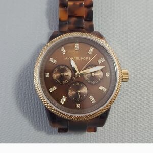 ⛔️SOLD* MK Tortoiseshell and Gold Watch